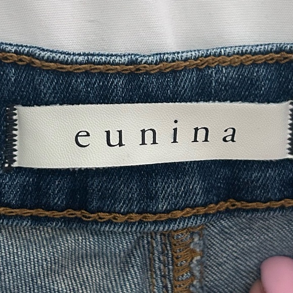 Eunina Ruby High Rise Stacked Waist Denim Shorts Size Small - Picture 3 of 8